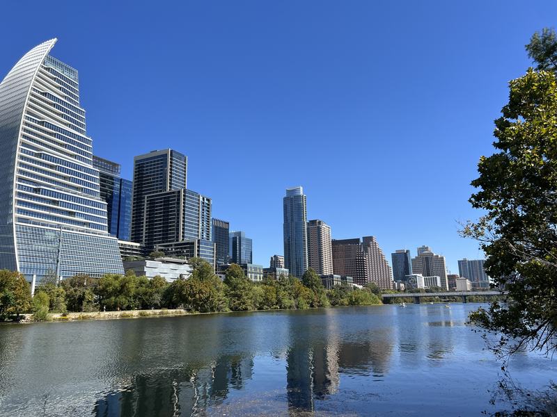The Austin skyline from Lady Bird Lake